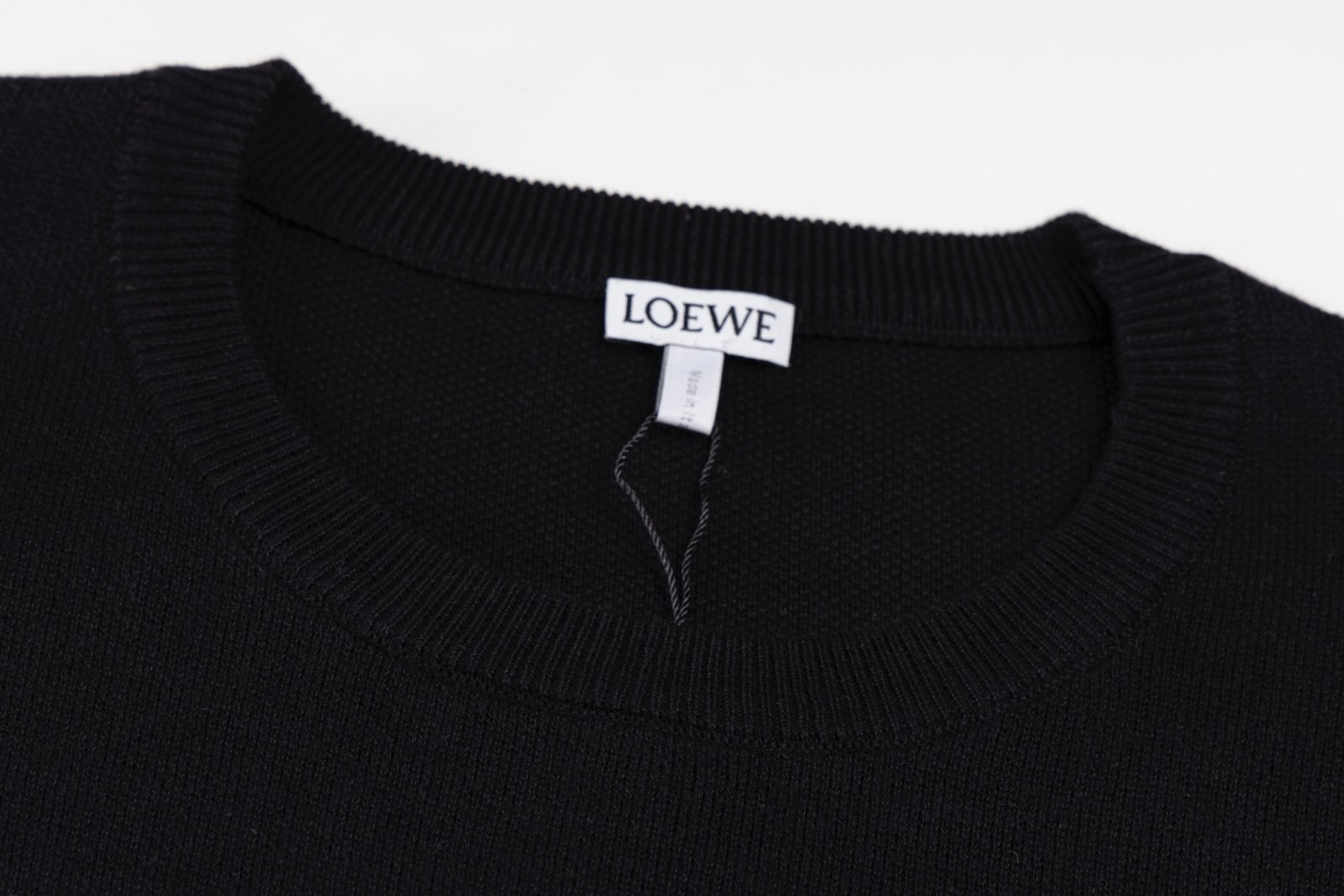 Loewe Anagram Sweater In Cotton Blend Black - Afbeelding 3