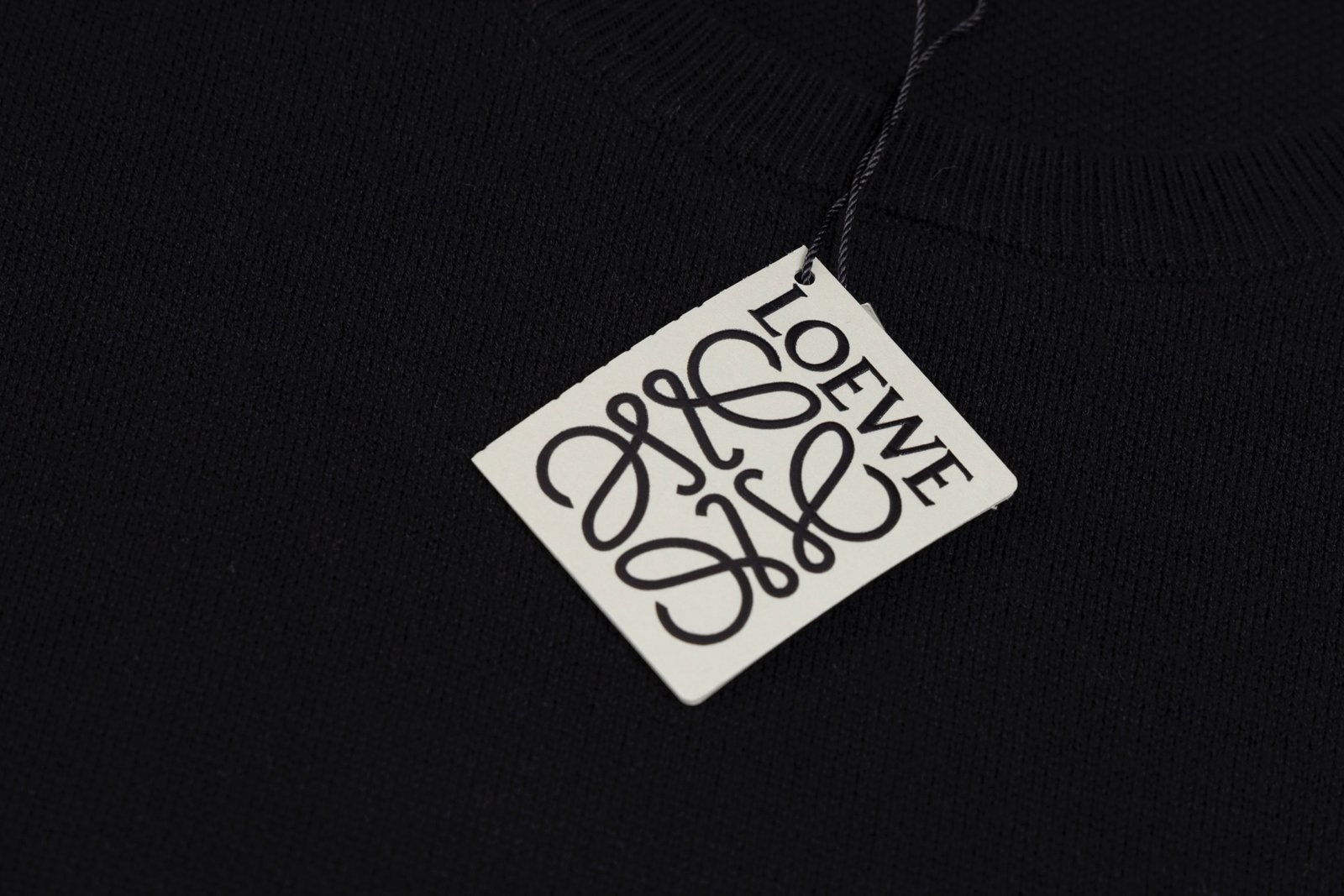Loewe Anagram Sweater In Cotton Blend Black - Afbeelding 4