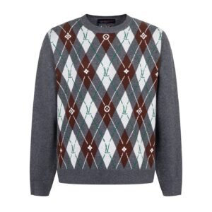 Louis Vuitton Argyle Crewneck Grey