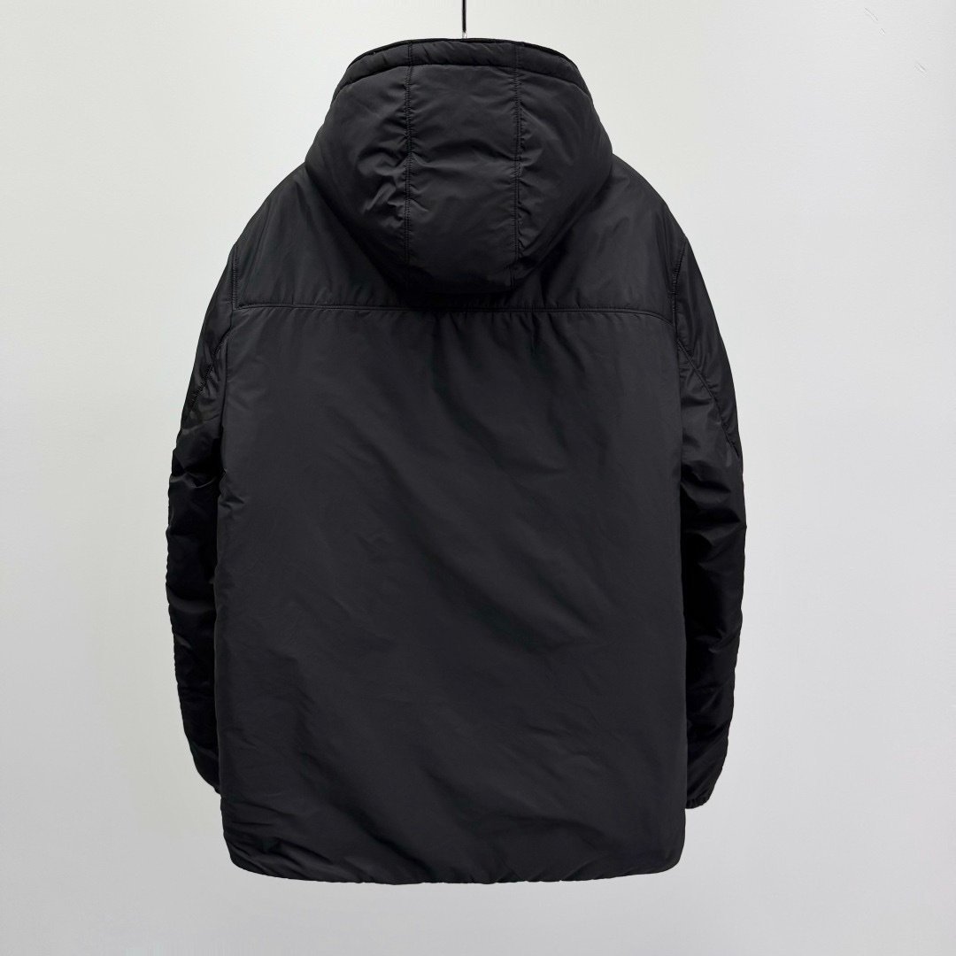 Prada Re-Nylon Puffer Jacket Black - Afbeelding 4
