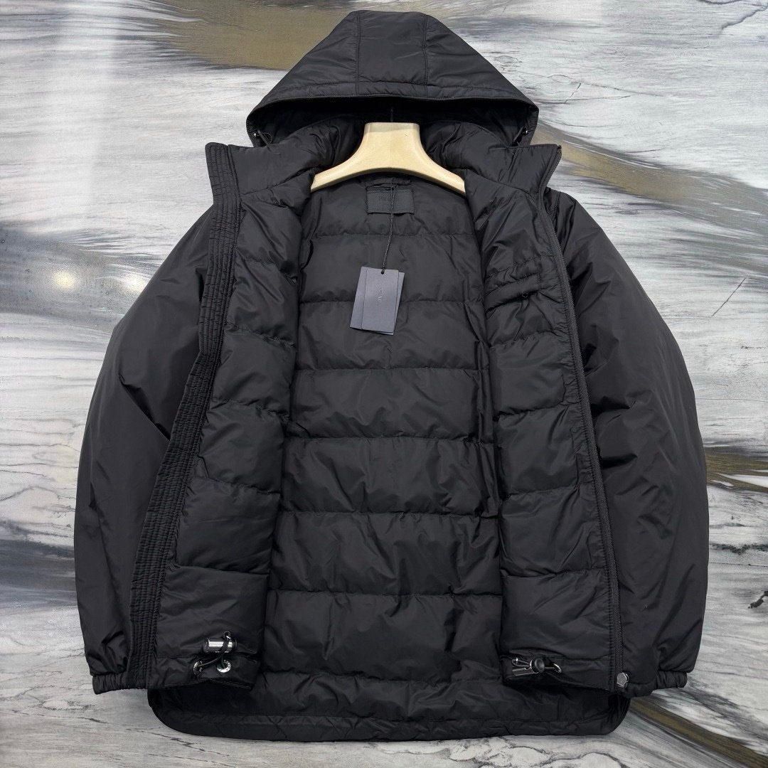 Prada Re-Nylon Puffer Jacket Black - Afbeelding 7