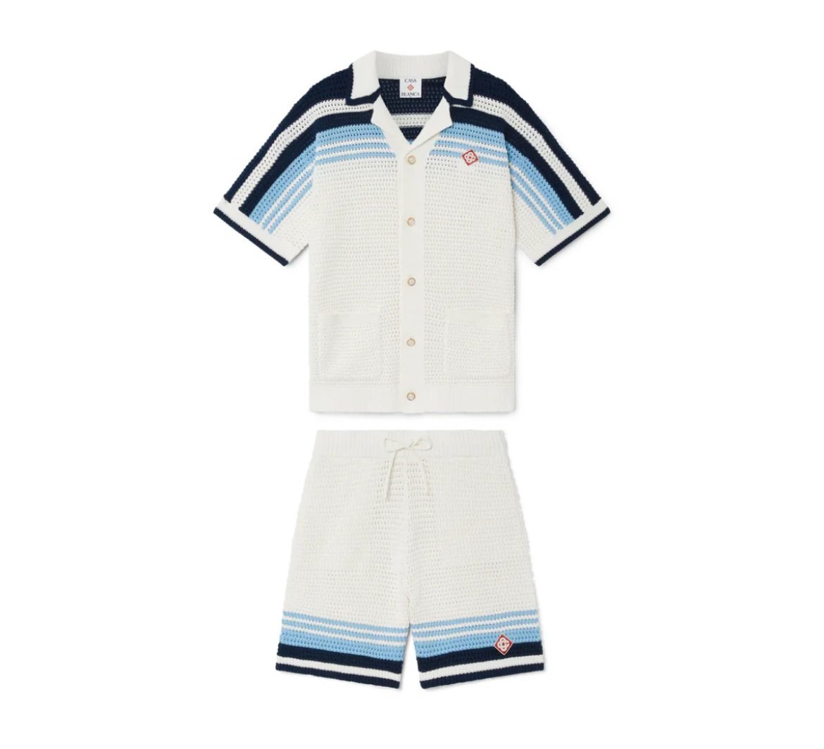 Casablanca Crochet White Blue 2-Piece Set kopie - Afbeelding 4