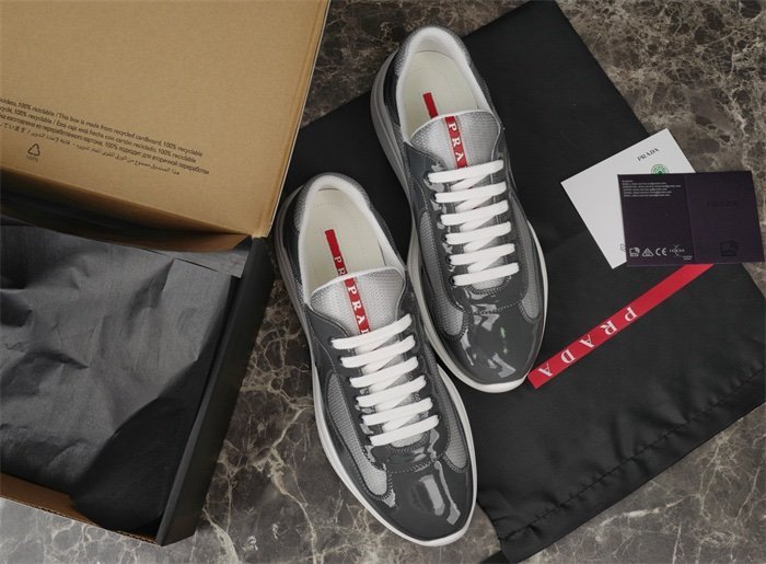 Prada Americas Cup Anthracite Grey Trainers - Afbeelding 4
