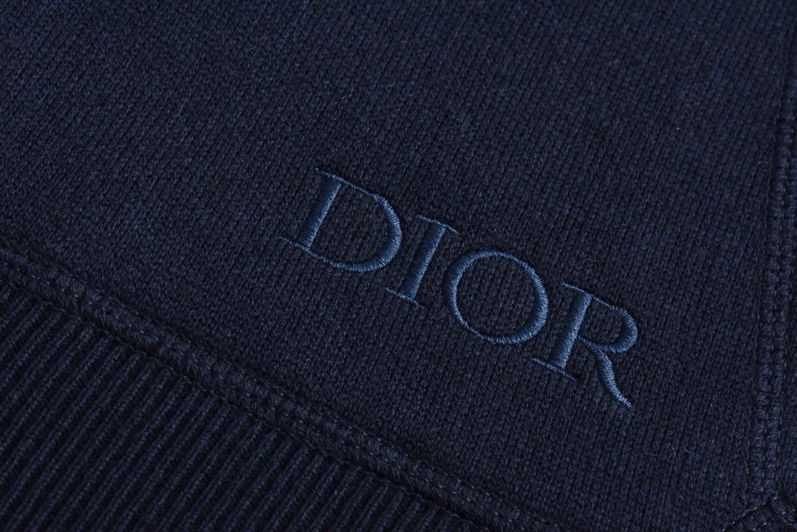 Dior Cashmere Hooded Jacket Navy Blue - Afbeelding 5