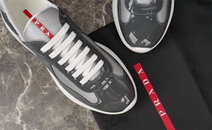Prada Americas Cup Anthracite Grey Trainers - Afbeelding 7