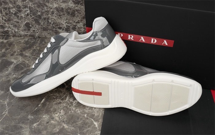 Prada Americas Cup Anthracite Grey Trainers - Afbeelding 8