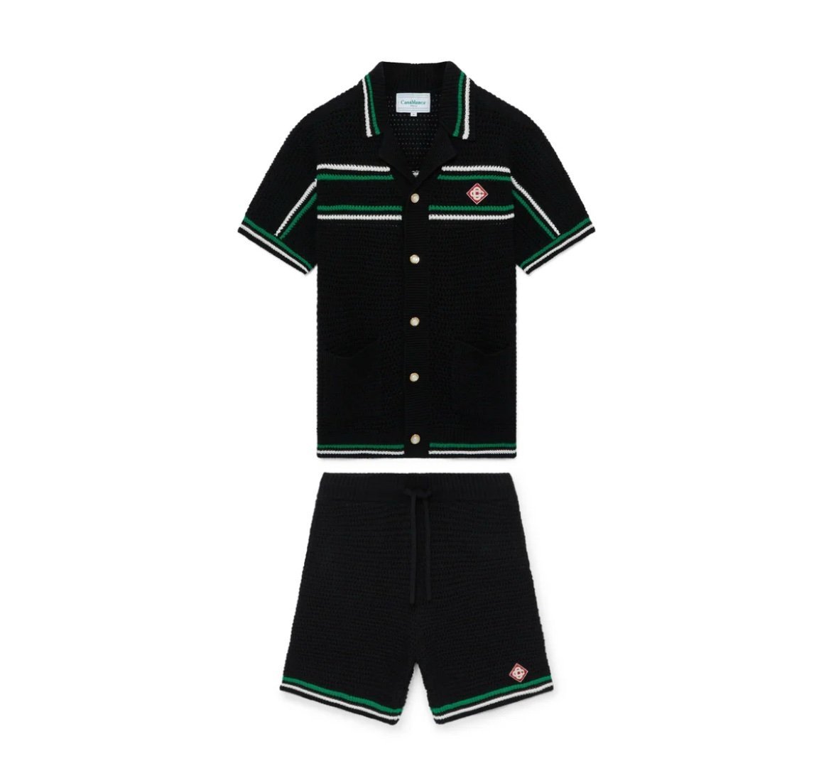 Casablanca Crochet Black Green 2-Piece Set - Afbeelding 4