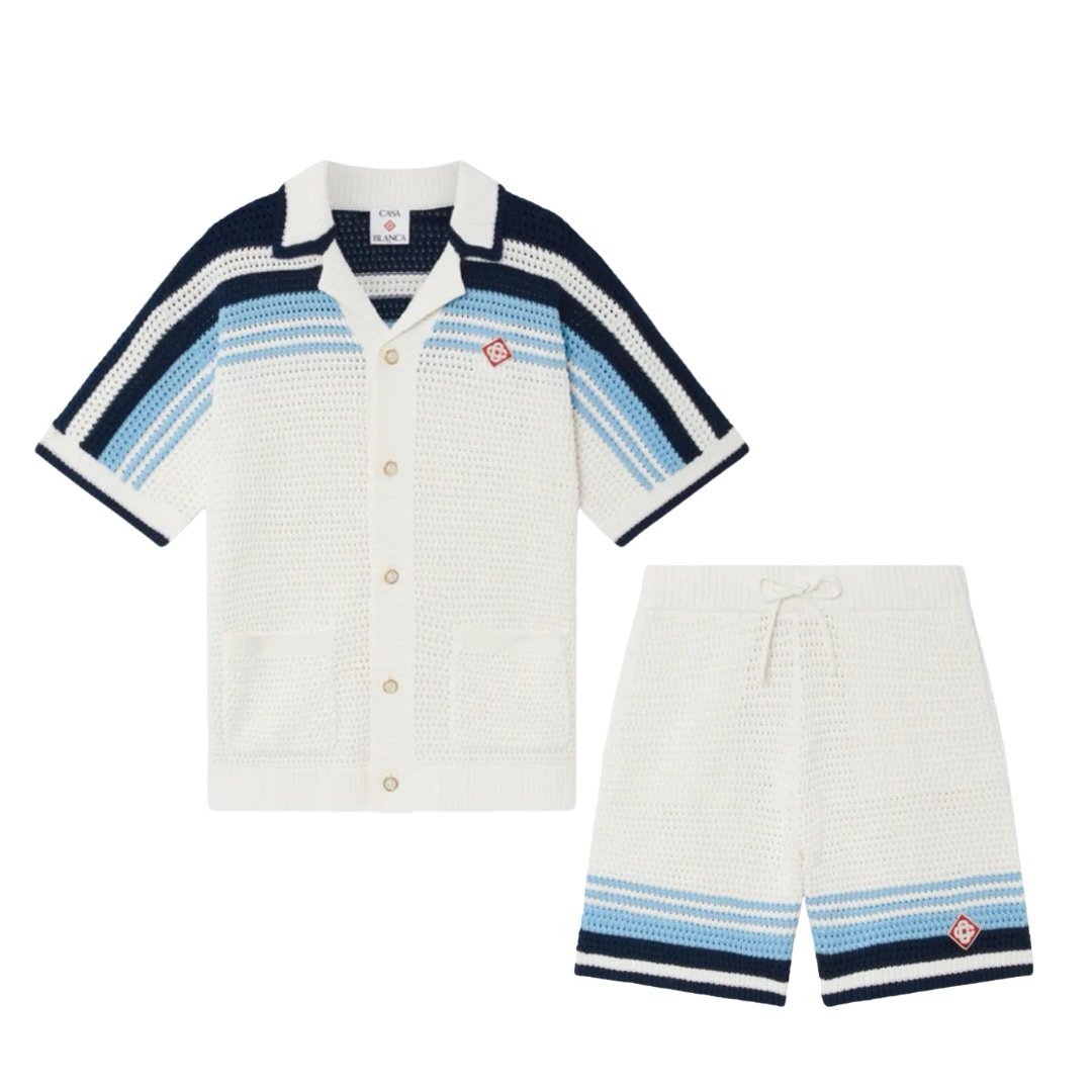 Casablanca Crochet White Blue 2-Piece Set kopie