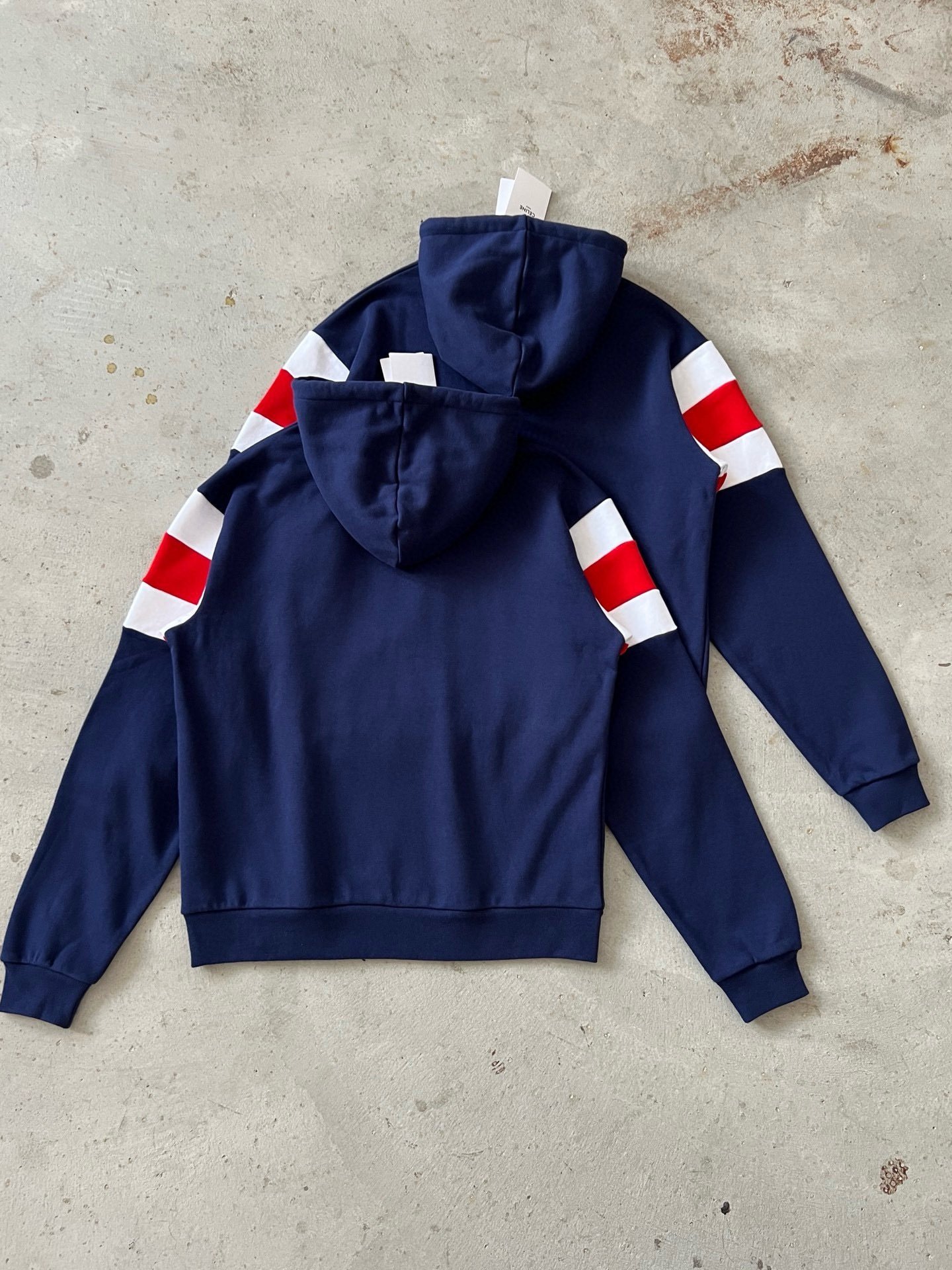 Loose Celine Hoodie In Cotton Fleece Blue - Afbeelding 3