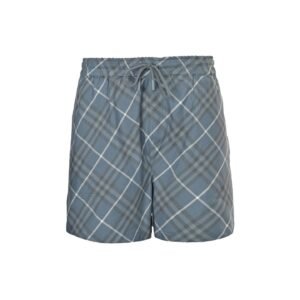 Burberry Multicolor Check Swim Shorts Blue