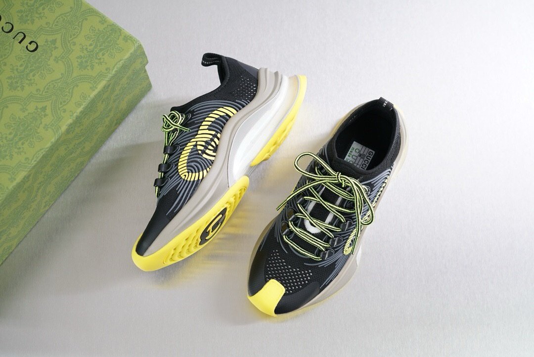 Gucci GG Run Sneaker Black Yellow - Afbeelding 3