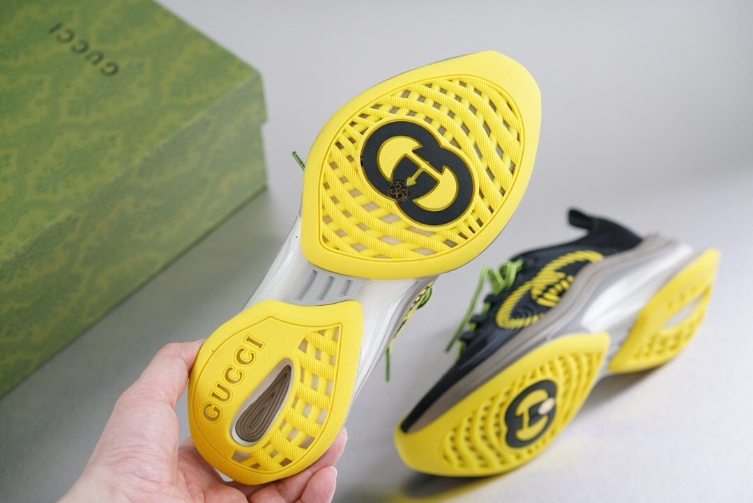 Gucci GG Run Sneaker Black Yellow - Afbeelding 9