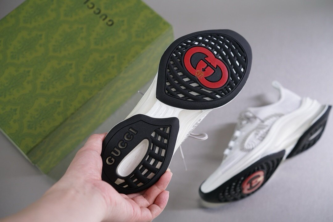 Gucci Monogram Run Sneaker Black Red - Afbeelding 8