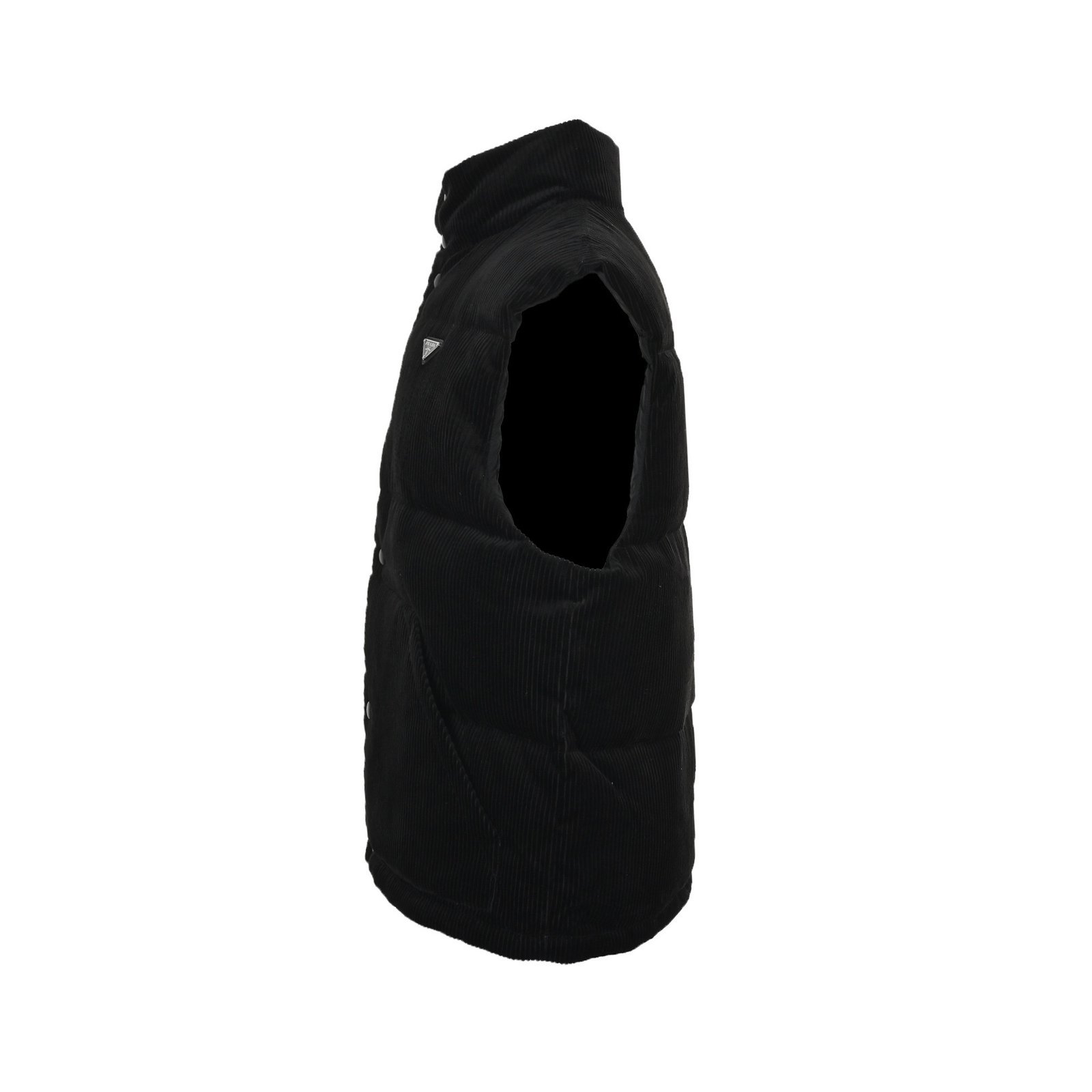 Prada Down-Filled Cotton Corduroy Bodywarmer In Black - Afbeelding 2