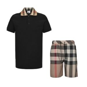 Burberry Polo 2-Piece Set In Black/Beige