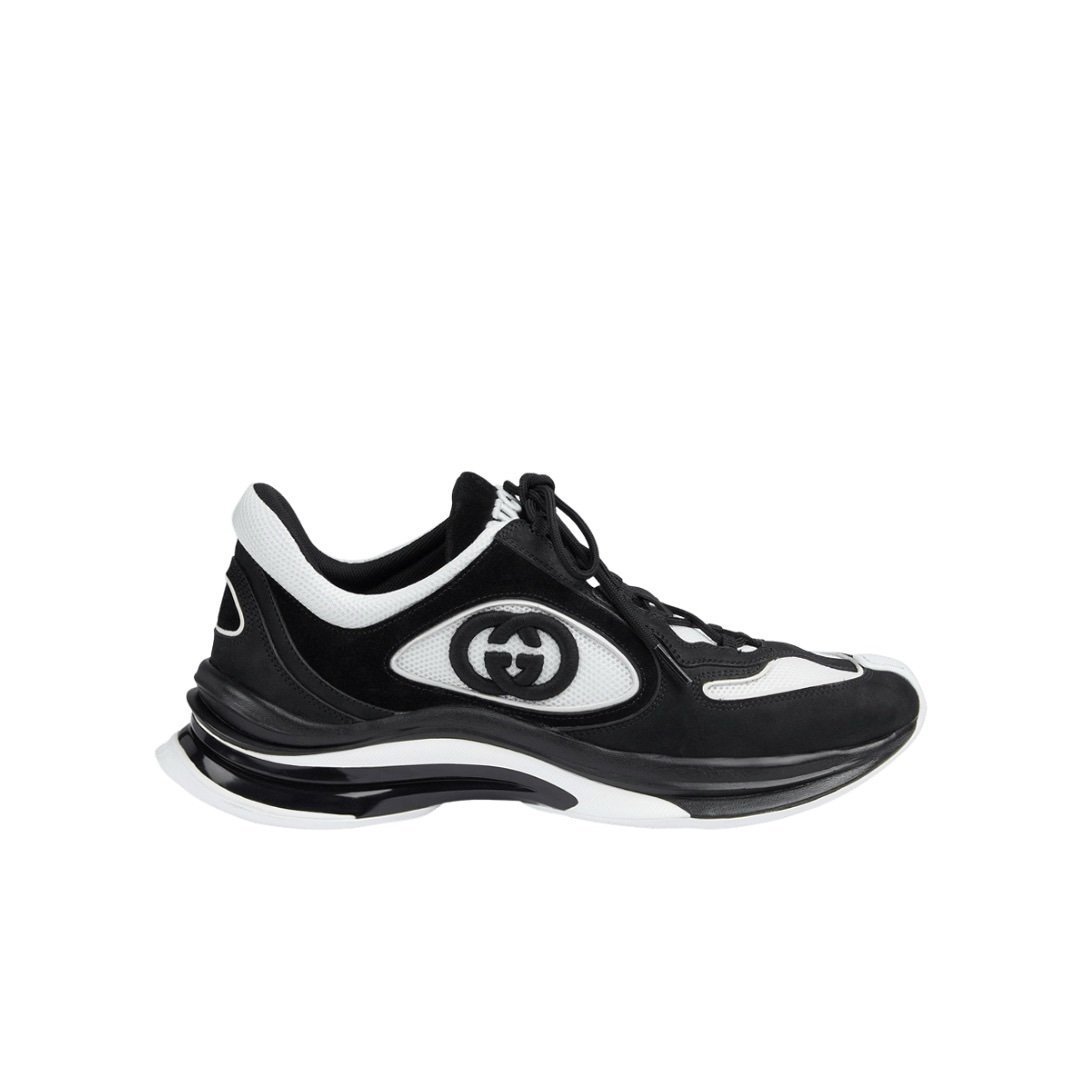 Gucci Run Sneaker Black Suede White