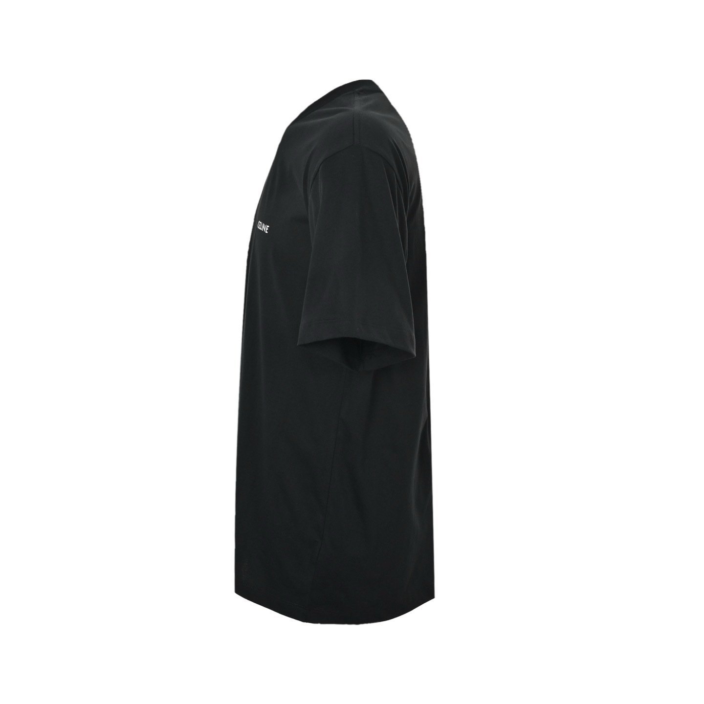 Celine Logo-Print Cotton Jersey T-Shirt In Black - Afbeelding 2