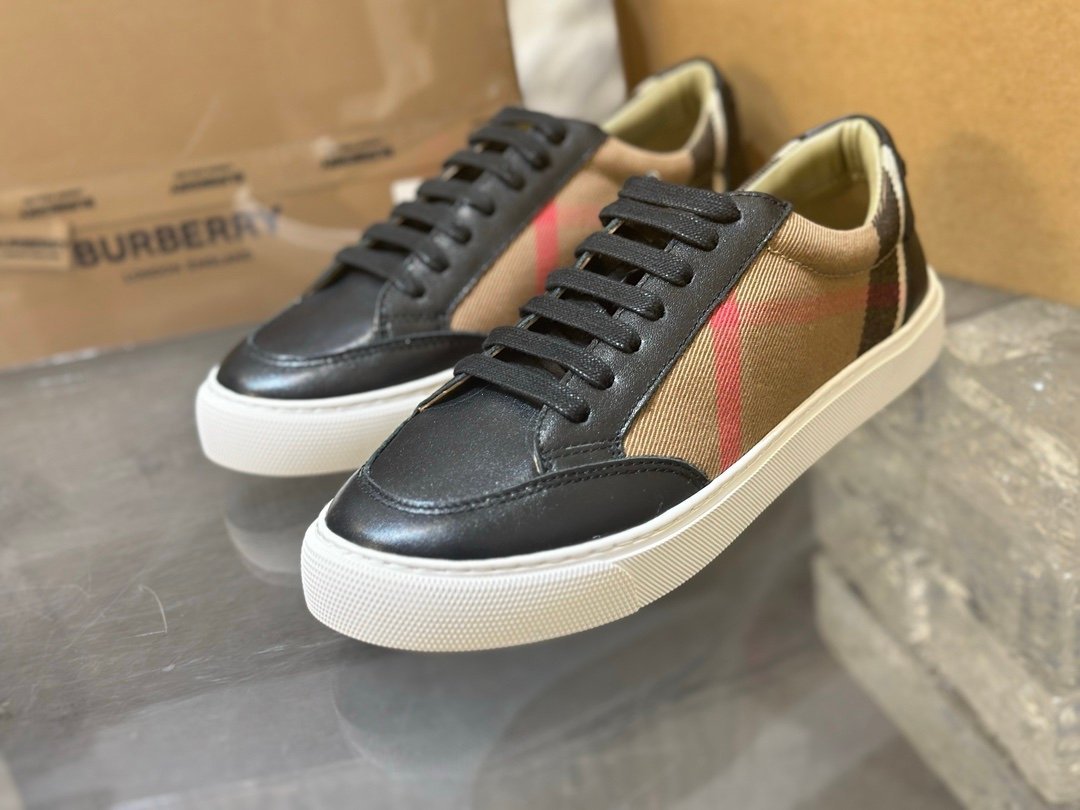 Burberry Black Housecheck Canvas Sneaker - Afbeelding 2
