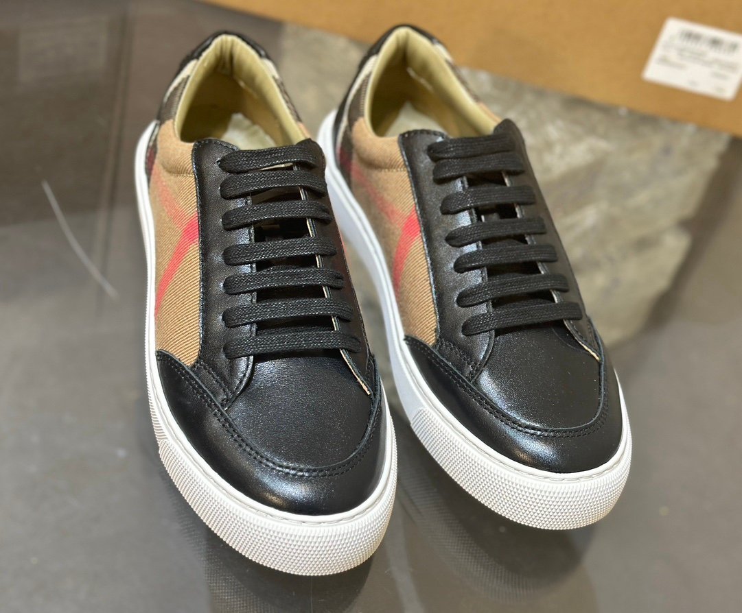Burberry Black Housecheck Canvas Sneaker - Afbeelding 3