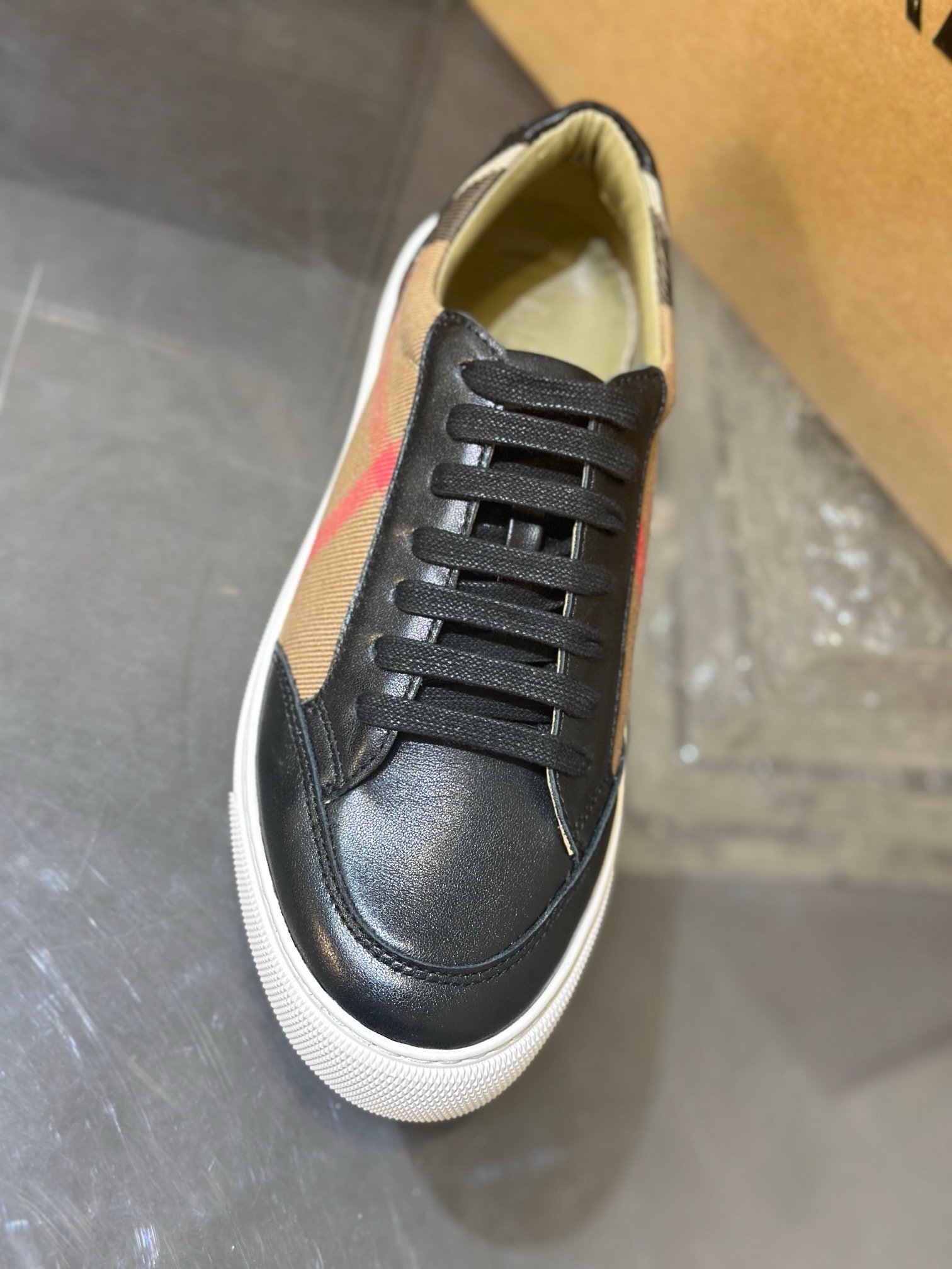 Burberry Black Housecheck Canvas Sneaker - Afbeelding 5
