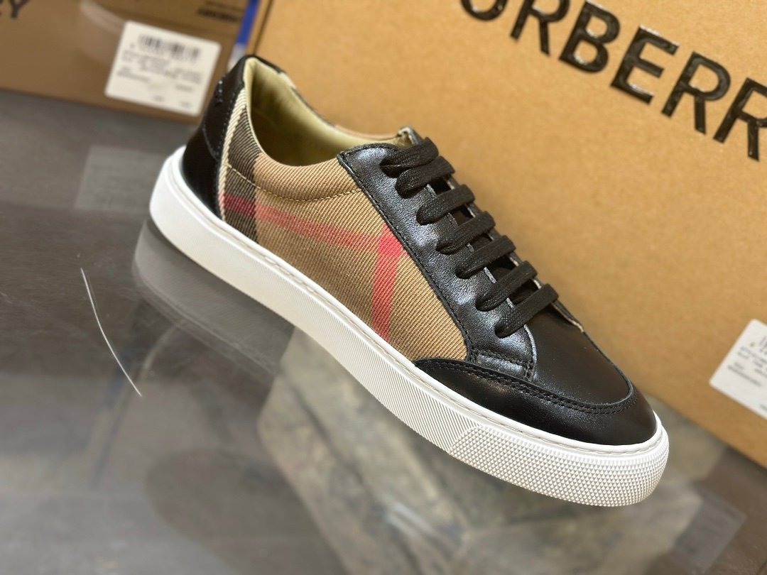 Burberry Black Housecheck Canvas Sneaker - Afbeelding 6