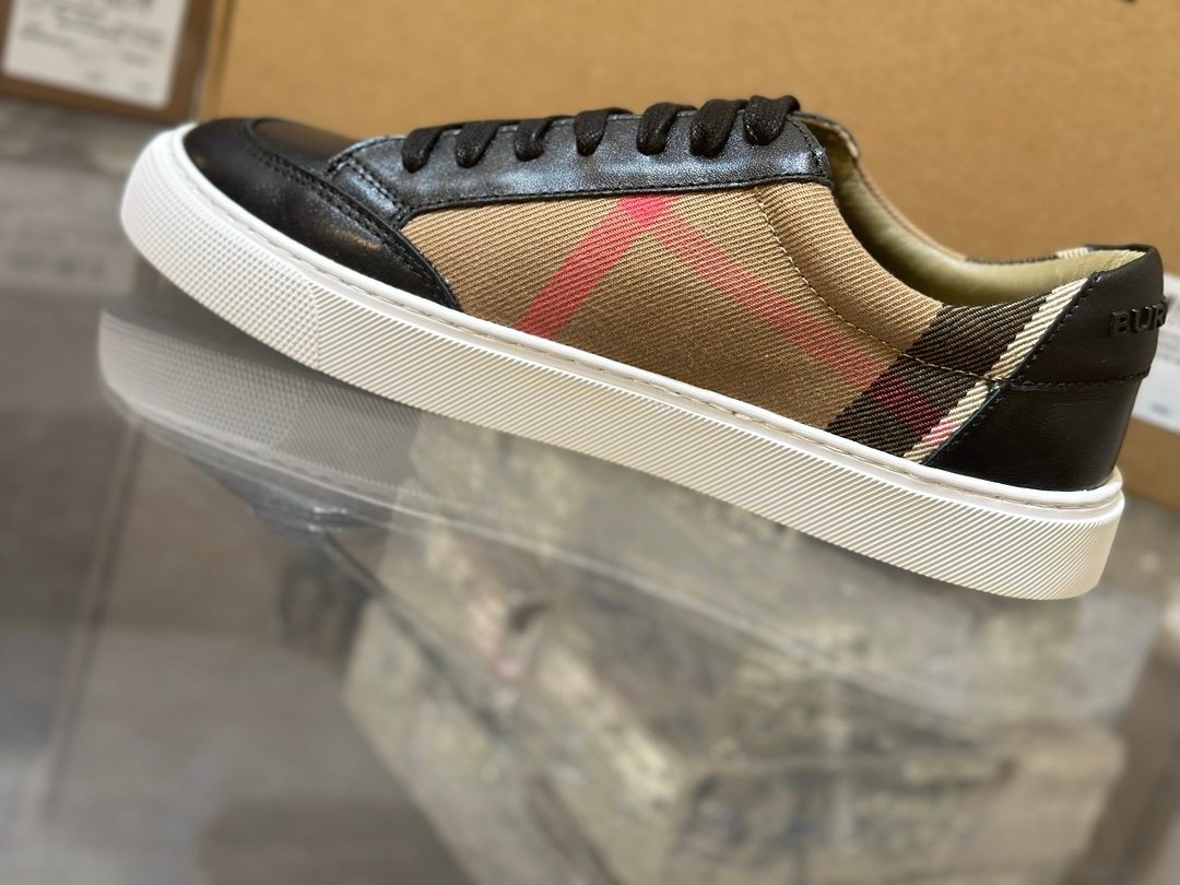 Burberry Black Housecheck Canvas Sneaker - Afbeelding 7