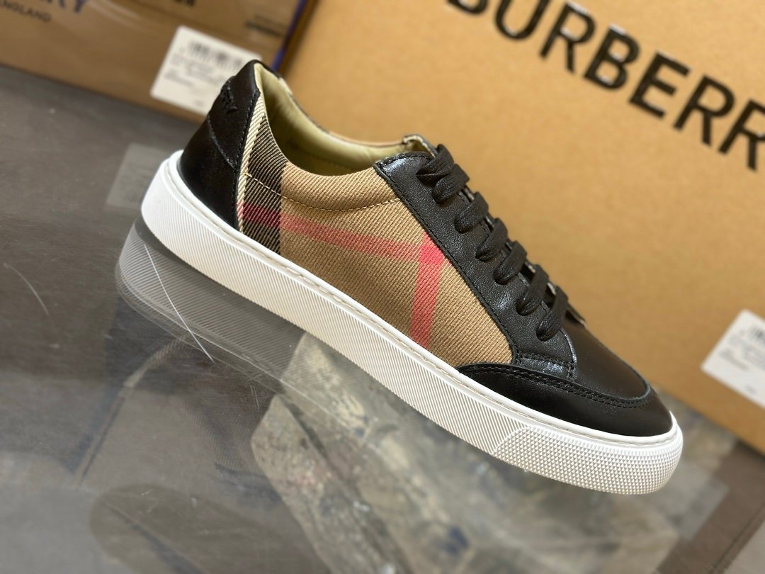 Burberry Black Housecheck Canvas Sneaker - Afbeelding 9