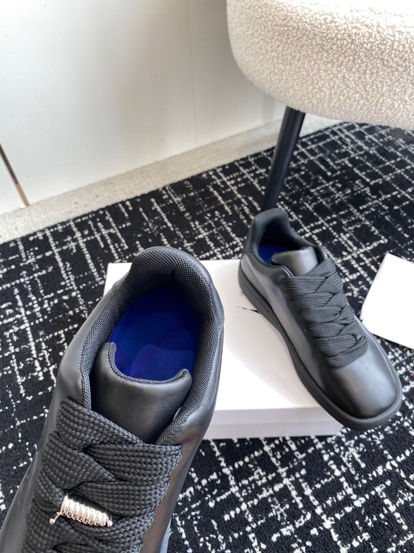 Burberry Low Top Leather Box Sneaker Black - Afbeelding 7