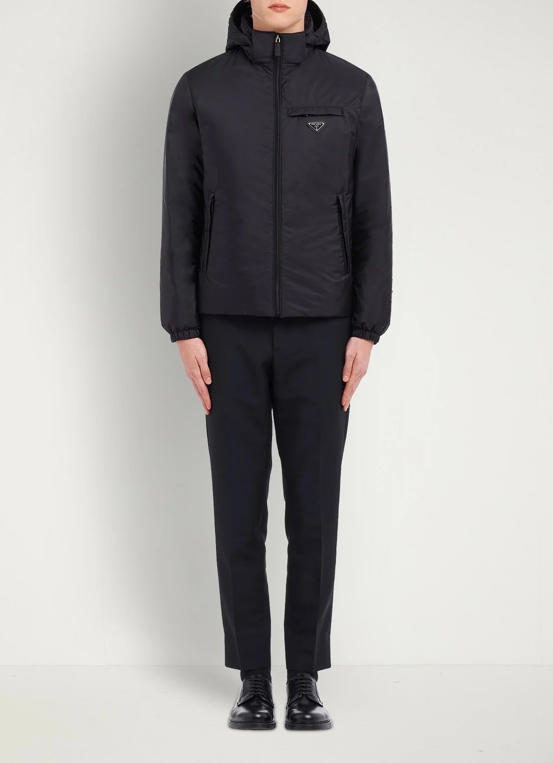 Prada Re-Nylon Puffer Jacket Black - Afbeelding 2