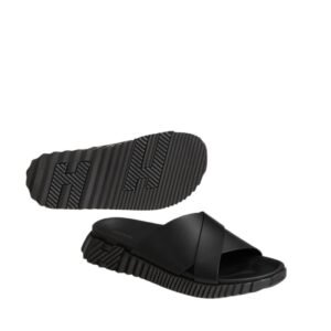 Hermes Infra Sandal H Black Leather