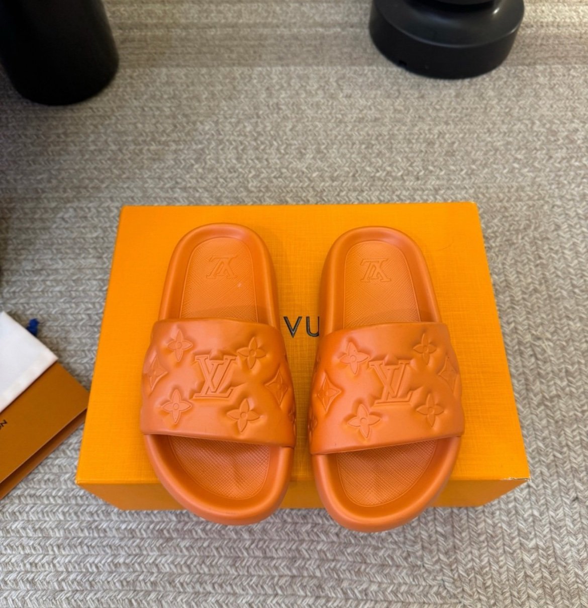 Louis Vuitton Waterfront Mule Bubble Monogram Orange Slides - Afbeelding 3