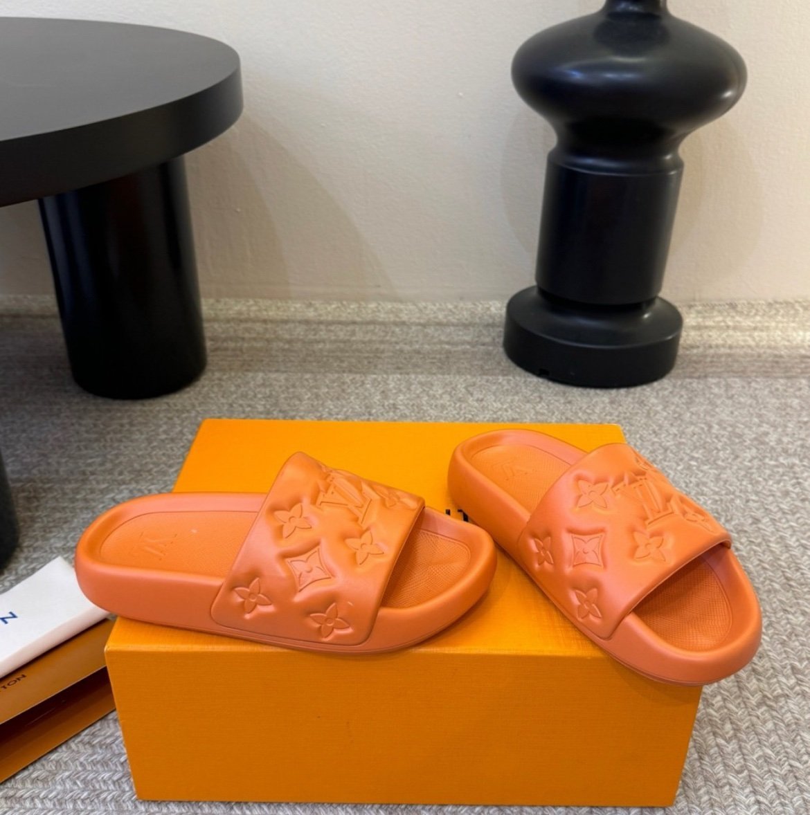 Louis Vuitton Waterfront Mule Bubble Monogram Orange Slides - Afbeelding 5