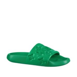 Louis Vuitton Waterfront Mule Bubble Monogram Green Slides