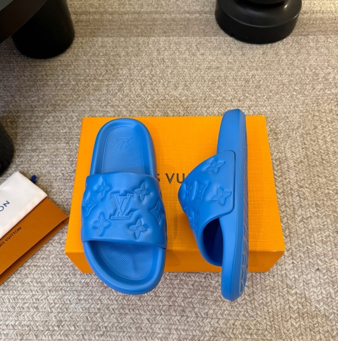 Louis Vuitton Waterfront Mule Bubble Monogram Blue Slides - Afbeelding 4