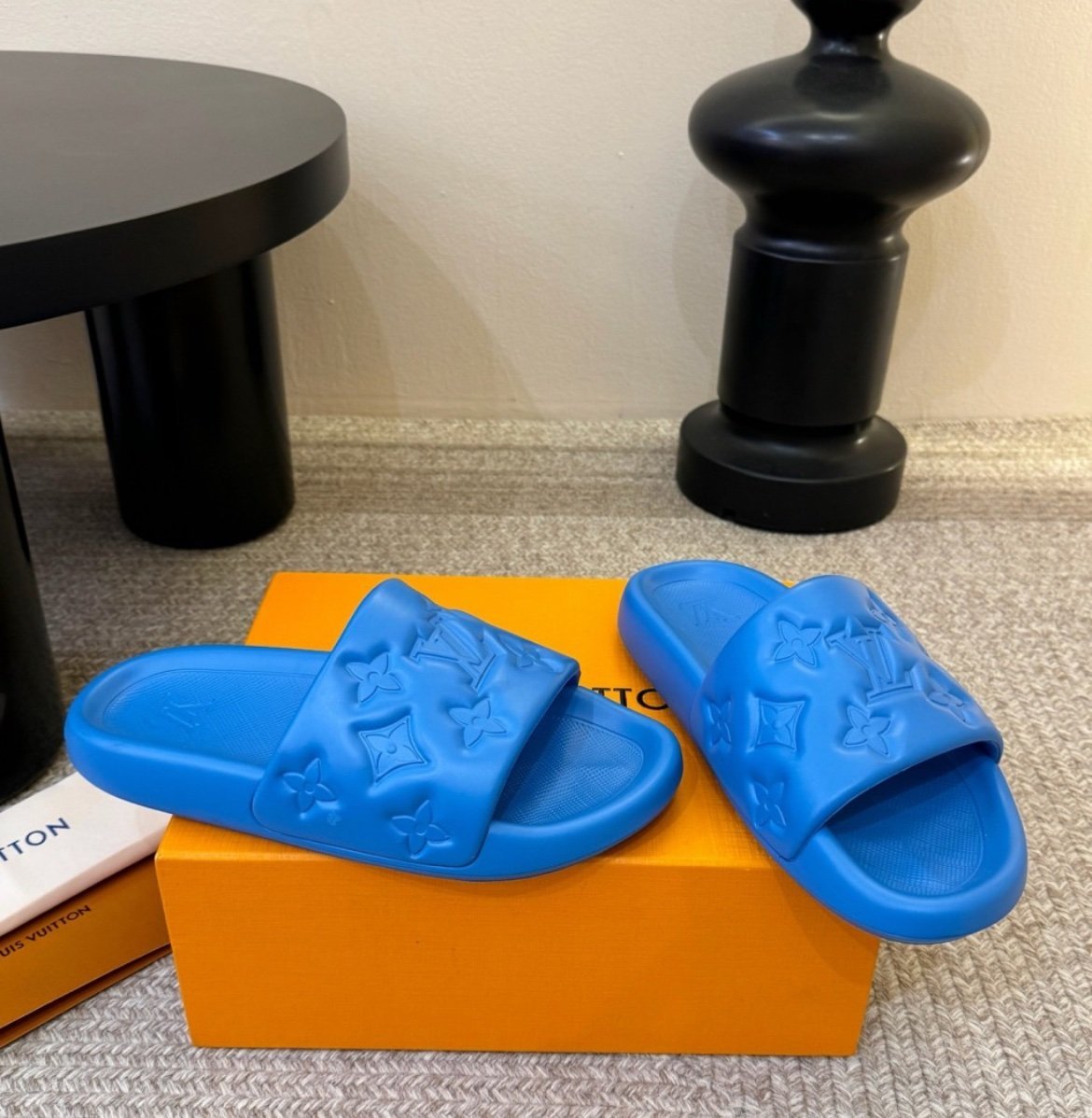 Louis Vuitton Waterfront Mule Bubble Monogram Blue Slides - Afbeelding 5