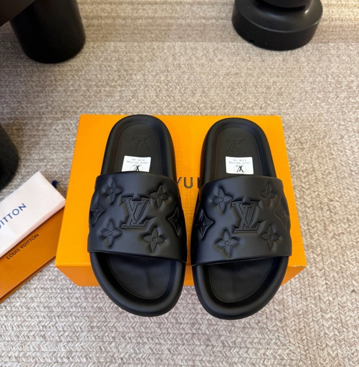 Louis Vuitton Waterfront Mule Bubble Monogram Black Slides - Afbeelding 3