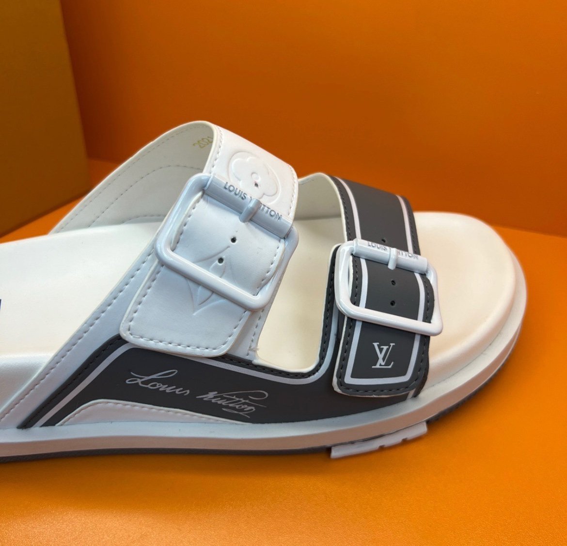 Louis Vuitton Trainer Mule White/Grey - Afbeelding 5