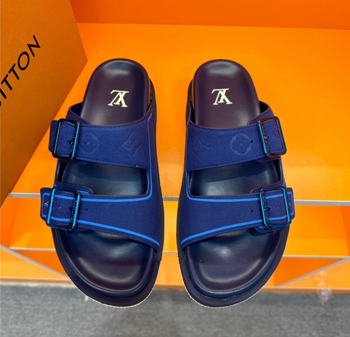 Louis Vuitton Trainer Mule Blue/Navy - Afbeelding 2