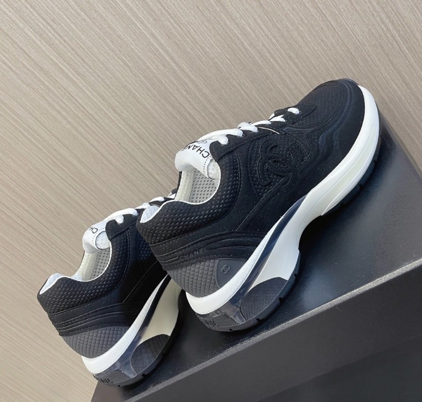 Chanel Low Top CC Trainer Black - Afbeelding 4