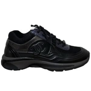 Chanel Low Top CC Trainer Black Blue
