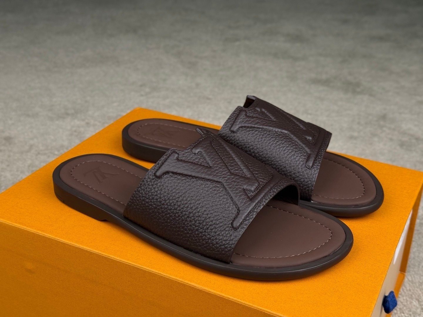 Louis Vuitton Portofino Mule In Brown Leather - Afbeelding 2