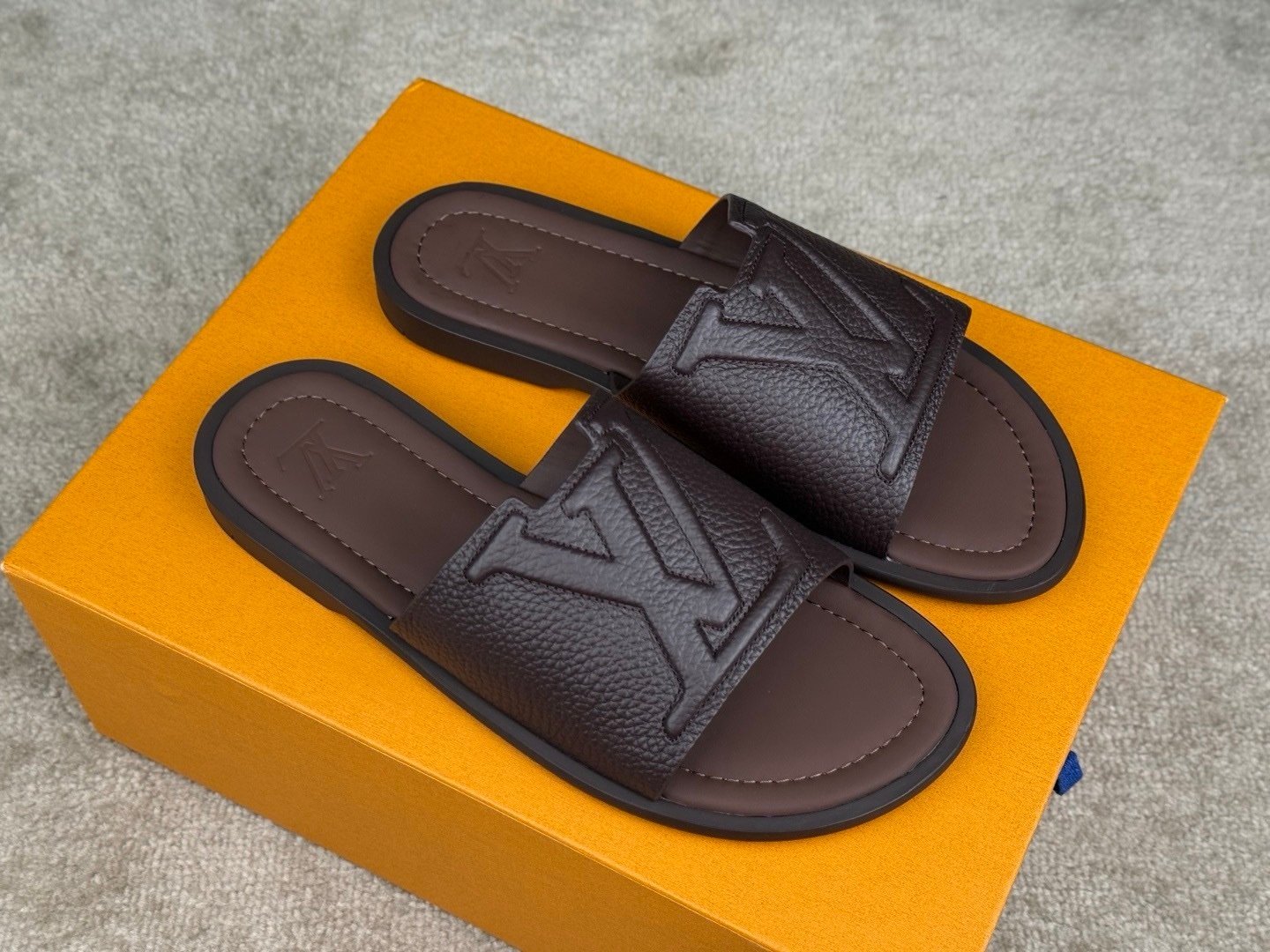 Louis Vuitton Portofino Mule In Brown Leather - Afbeelding 3