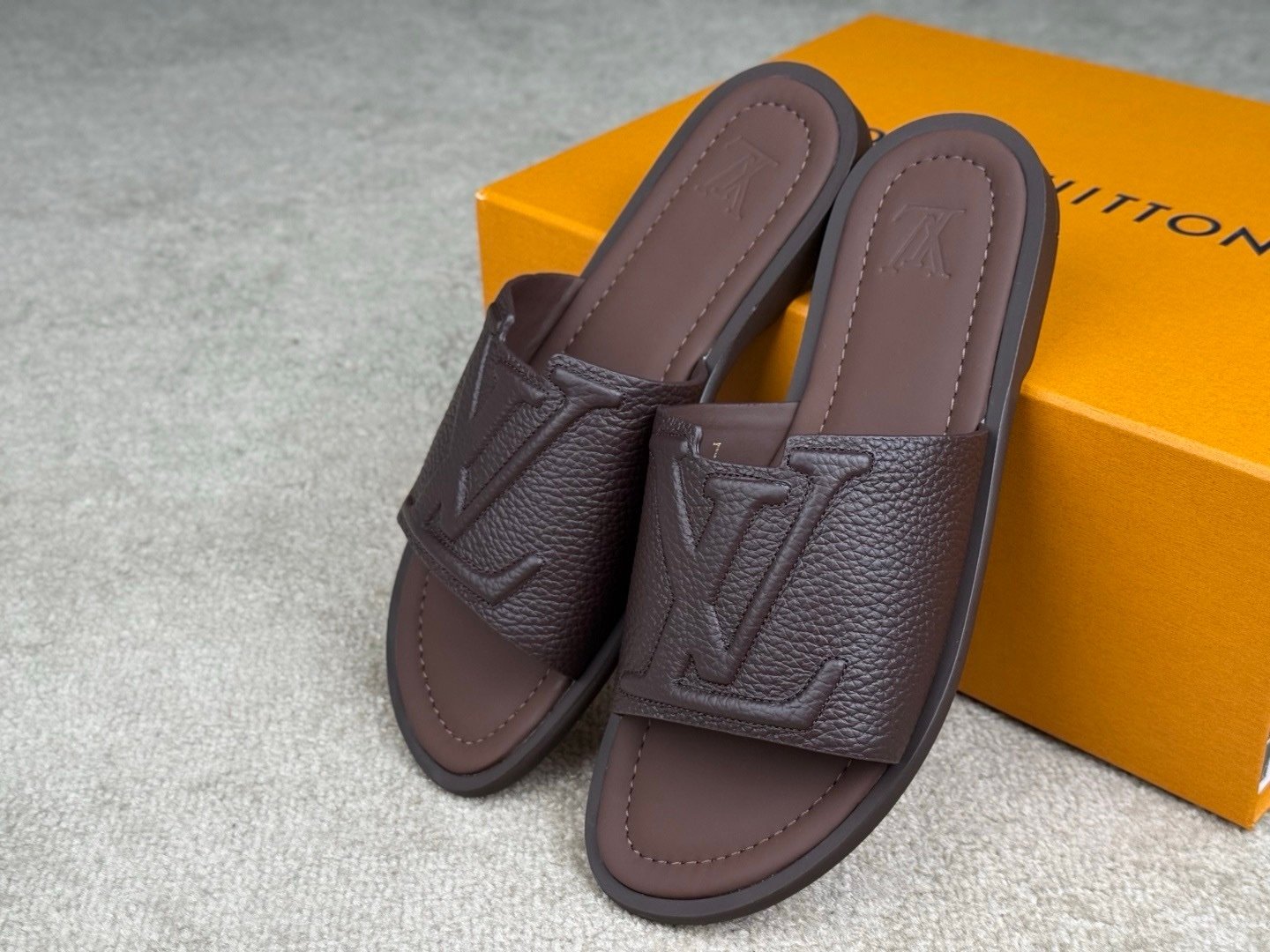 Louis Vuitton Portofino Mule In Brown Leather - Afbeelding 4