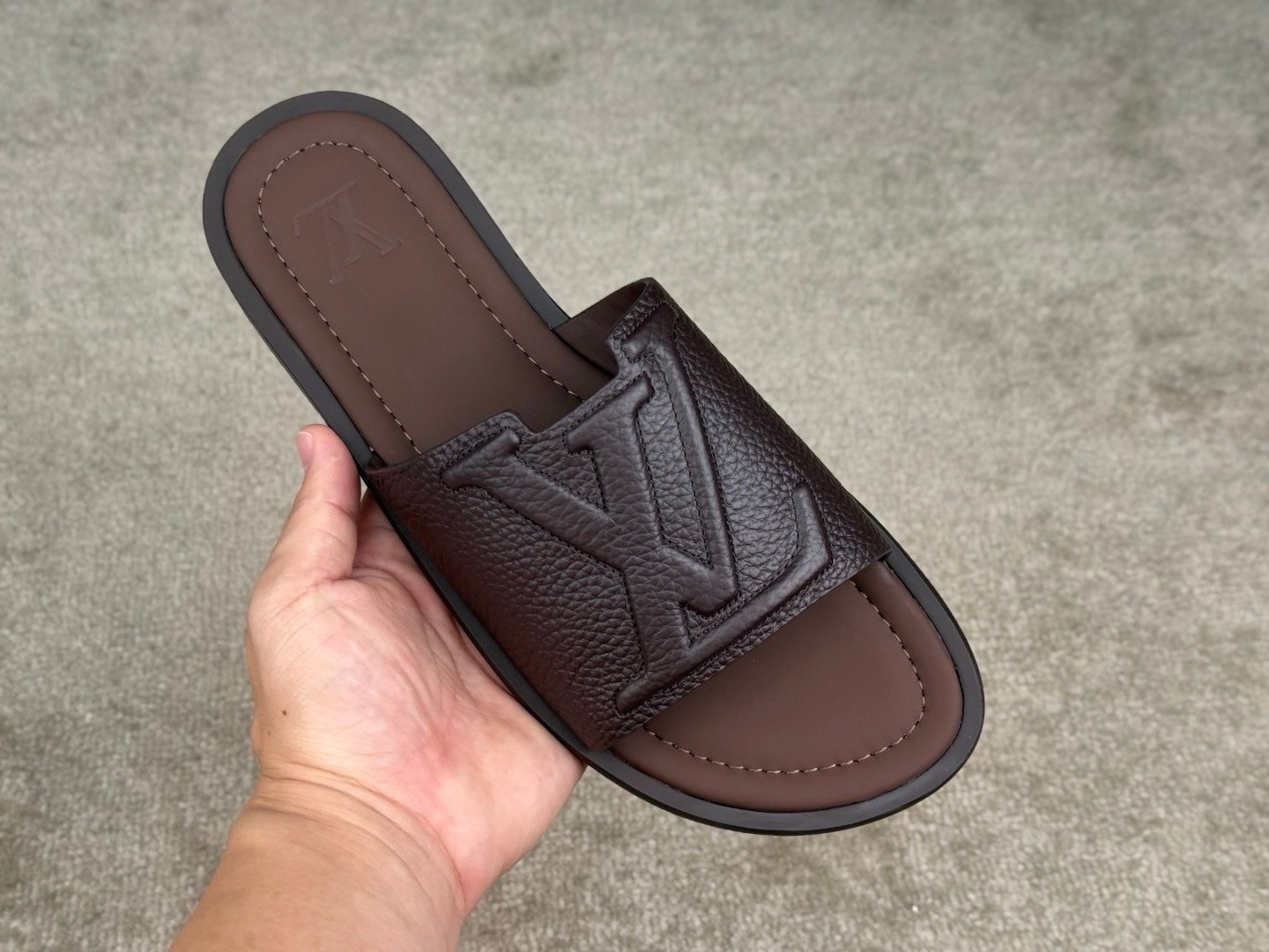 Louis Vuitton Portofino Mule In Brown Leather - Afbeelding 6