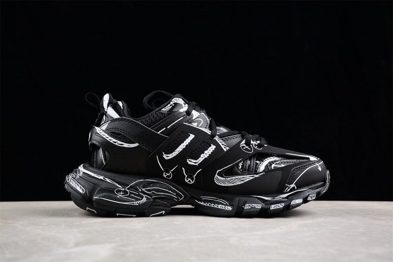 Balenciaga Track Trainer Black White - Afbeelding 4