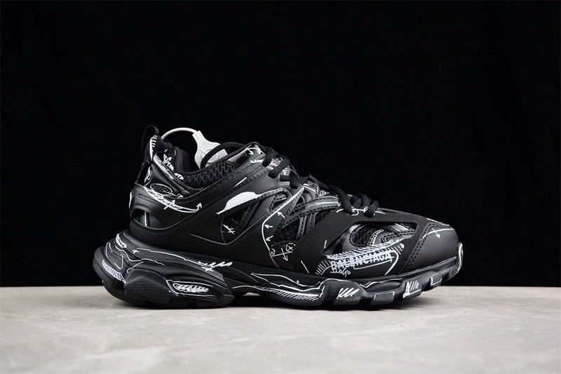 Balenciaga Track Trainer Black White - Afbeelding 2
