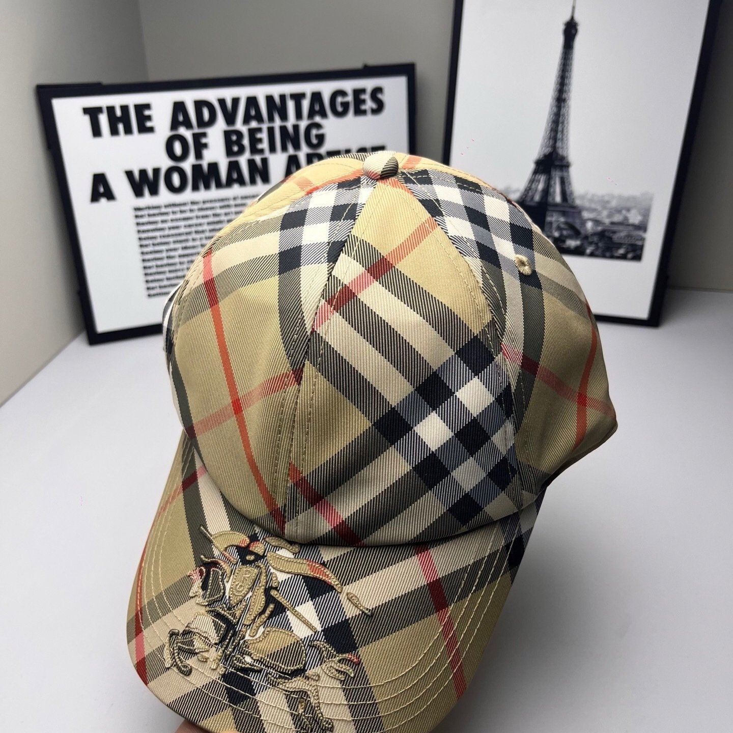 Burberry EKD Check Baseball Cap Beige - Afbeelding 5