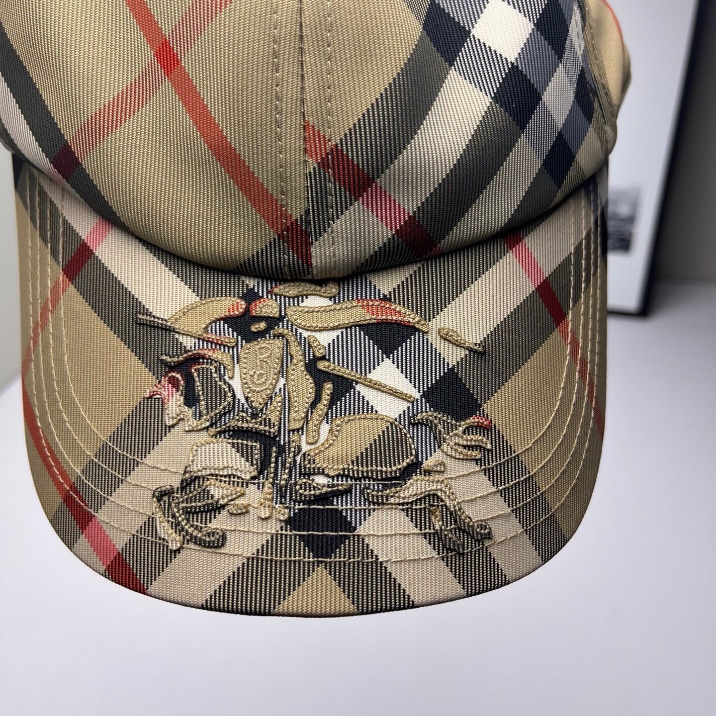 Burberry EKD Check Baseball Cap Beige - Afbeelding 6