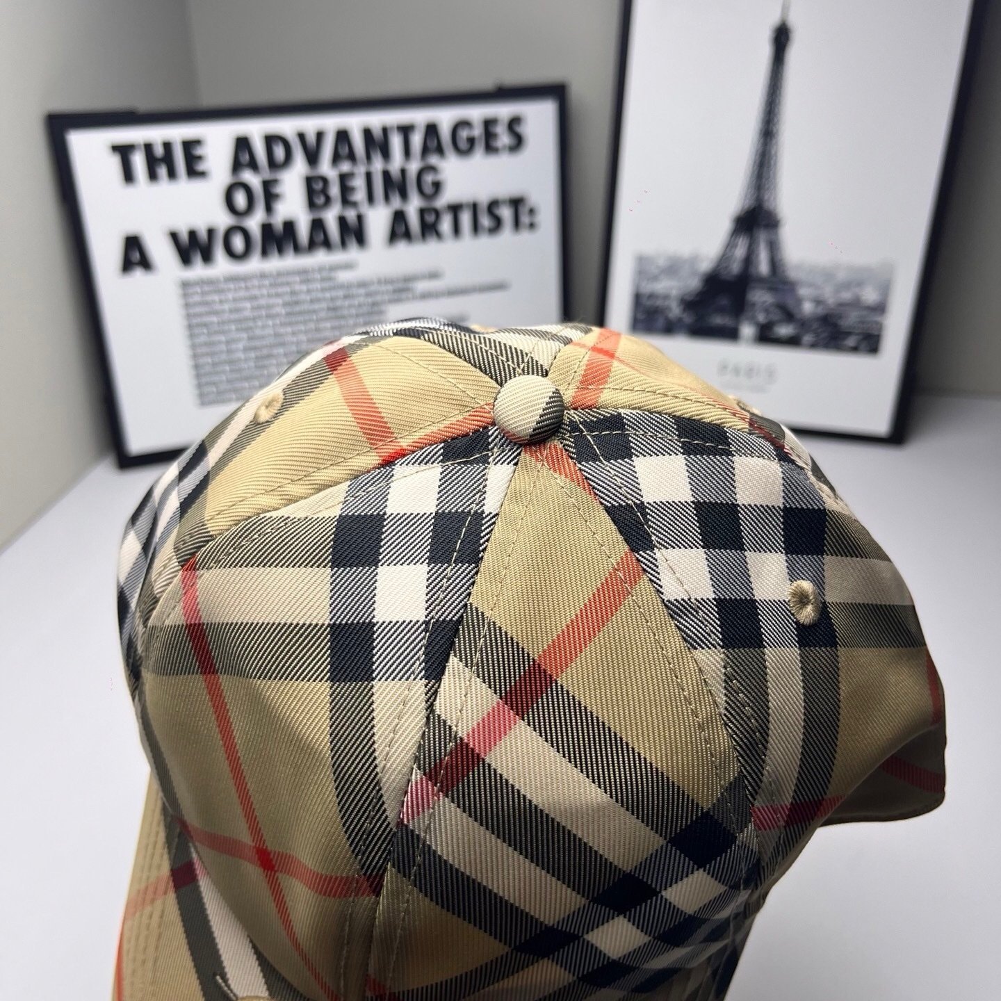 Burberry EKD Check Baseball Cap Beige - Afbeelding 7