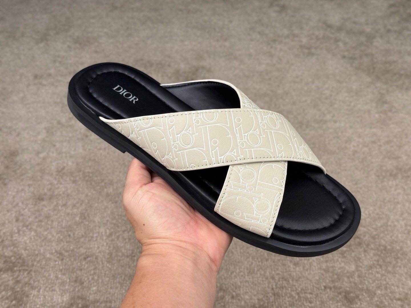 Dior Alias Sandal Beige Dior Gravity Outline Leather - Afbeelding 6